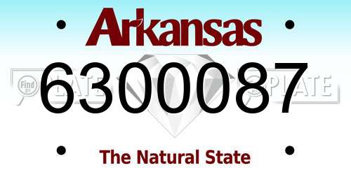 6300087 Arkansas License Plate