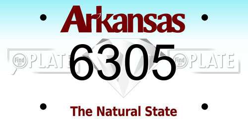 6305 Arkansas License Plate