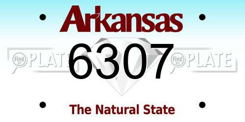 6307 Arkansas License Plate