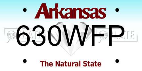 630WFP Arkansas License Plate