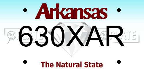 630XAR Arkansas License Plate