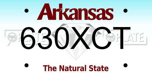 630XCT Arkansas License Plate