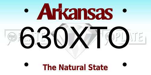 630XTO Arkansas License Plate