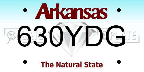 630YDG Arkansas License Plate