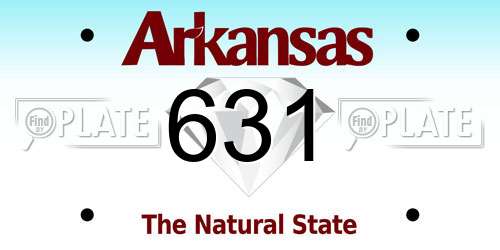 631 Arkansas License Plate