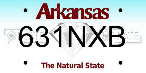631NXB Arkansas License Plate