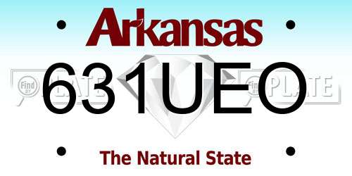631UEO Arkansas License Plate