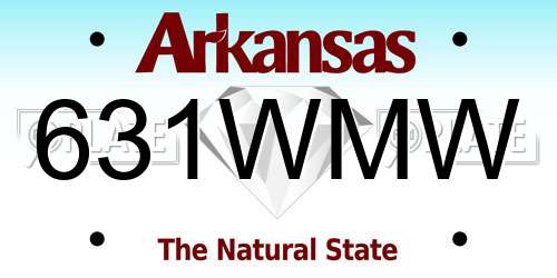631WMW Arkansas License Plate