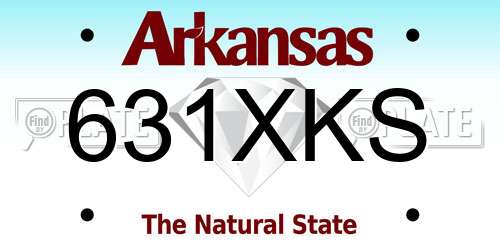 631XKS Arkansas License Plate