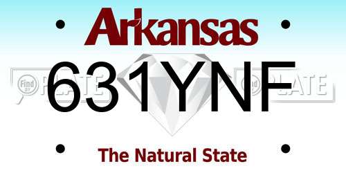 631YNF Arkansas License Plate