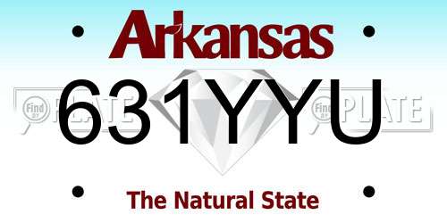 631YYU Arkansas License Plate