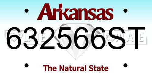 632566ST Arkansas License Plate