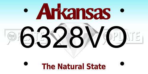 6328VO Arkansas License Plate