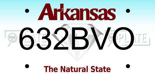 632BVO Arkansas License Plate
