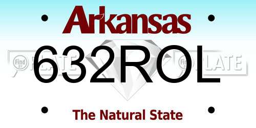 632ROL Arkansas License Plate