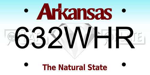 632WHR Arkansas License Plate