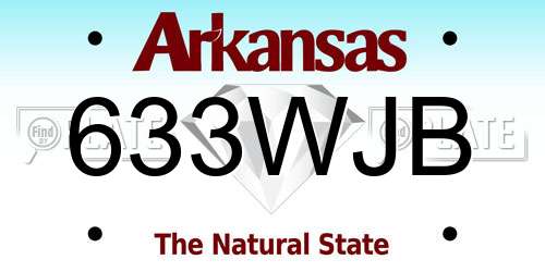 633WJB Arkansas License Plate