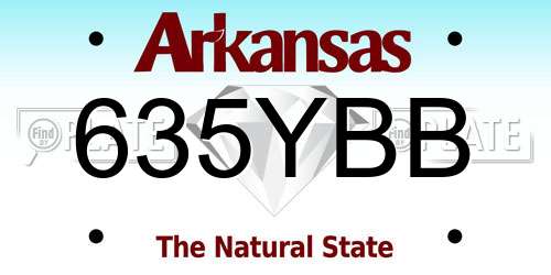 635YBB Arkansas License Plate