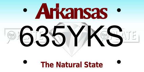 635YKS Arkansas License Plate