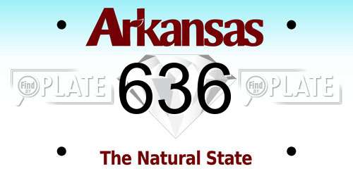 636 Arkansas License Plate
