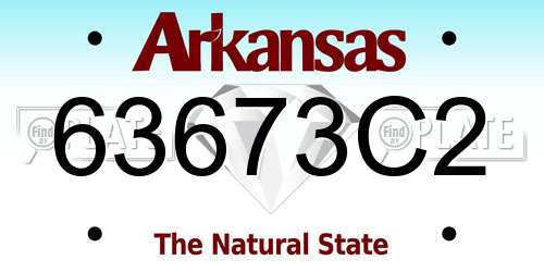 63673C2 Arkansas License Plate