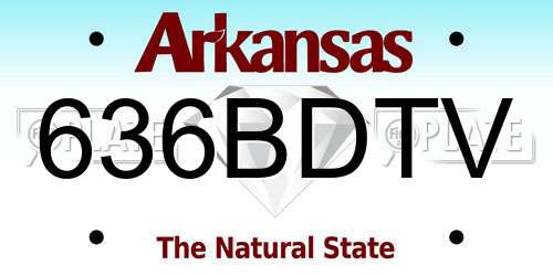 636BDTV Arkansas License Plate