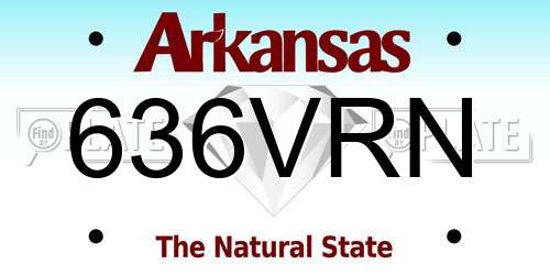 636VRN Arkansas License Plate