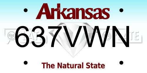 637VWN Arkansas License Plate