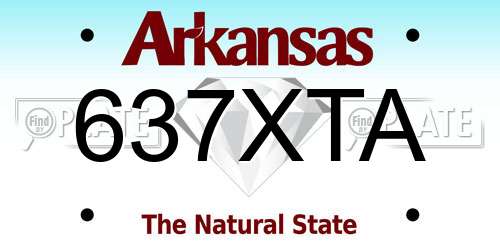637XTA Arkansas License Plate