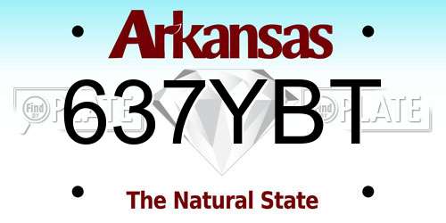 637YBT Arkansas License Plate