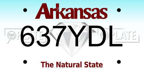 637YDL Arkansas License Plate