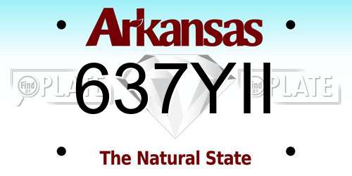 637YII Arkansas License Plate