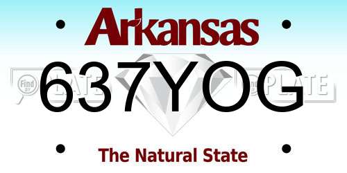637YOG Arkansas License Plate
