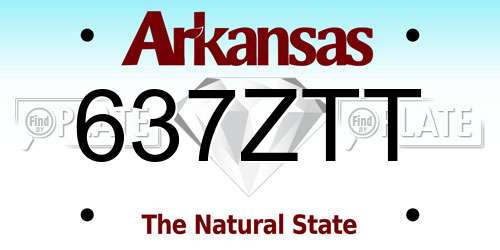 637ZTT Arkansas License Plate