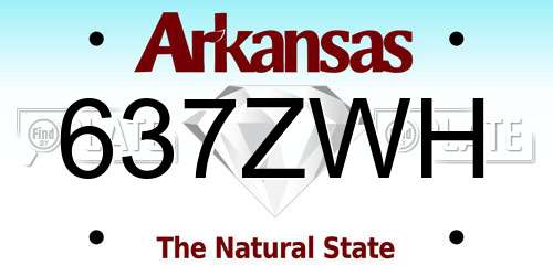 637ZWH Arkansas License Plate
