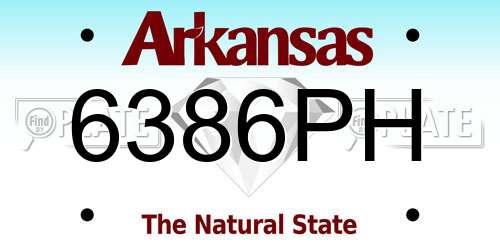 6386PH Arkansas License Plate