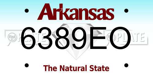 6389EO Arkansas License Plate