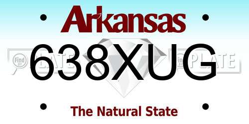 638XUG Arkansas License Plate