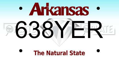 638YER Arkansas License Plate
