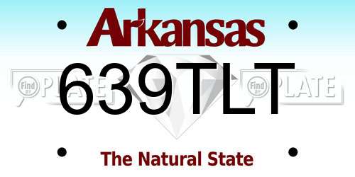 639TLT Arkansas License Plate