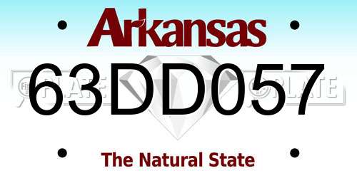 63DD057 Arkansas License Plate