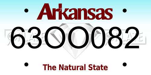 63OO082 Arkansas License Plate