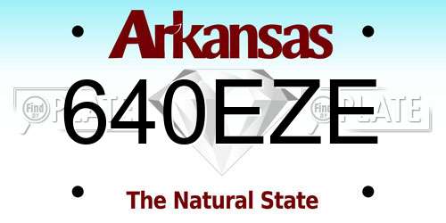 640EZE Arkansas License Plate