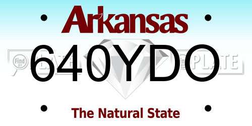 640YDO Arkansas License Plate