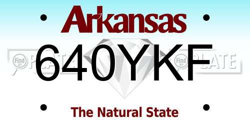 640YKF Arkansas License Plate