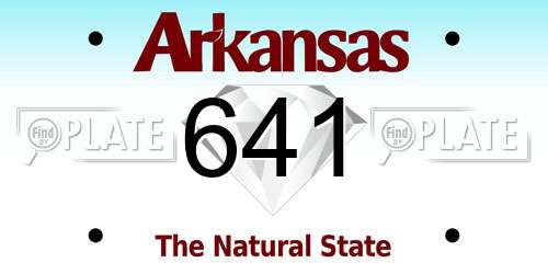 641 Arkansas License Plate