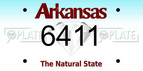 6411 Arkansas License Plate