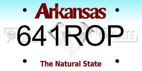 641ROP Arkansas License Plate