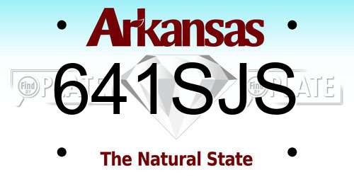641SJS Arkansas License Plate