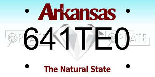 641TE0 Arkansas License Plate